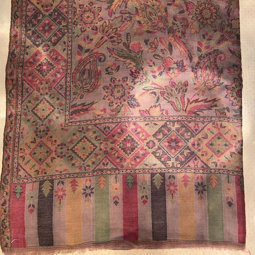 Pashmina scarf/shawl multicolor 29W 80L